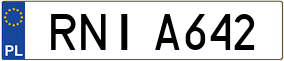 Trailer License Plate
